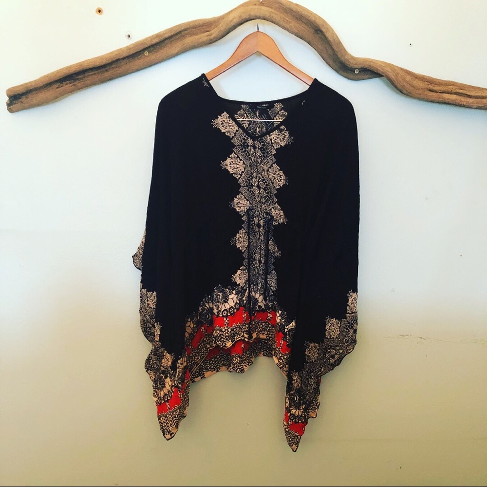 Faux poncho